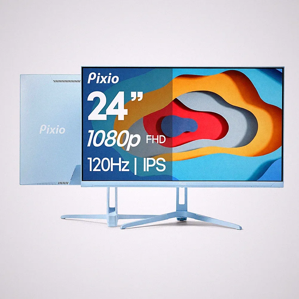 Pixio PX246 Wave Gaming Monitor 24in 120Hz FHD 1080p IPS Adaptive Sync Blue