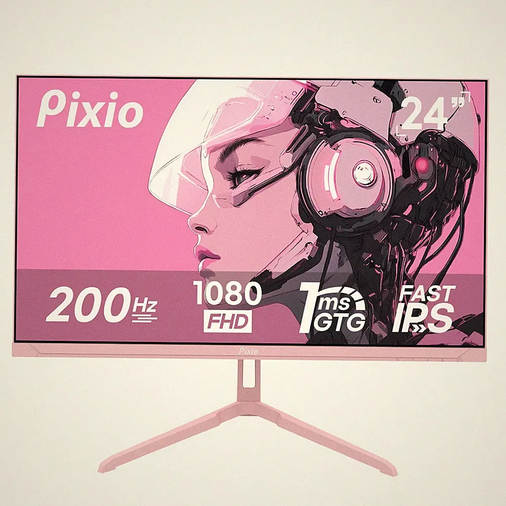 pixio gaming monitor pink