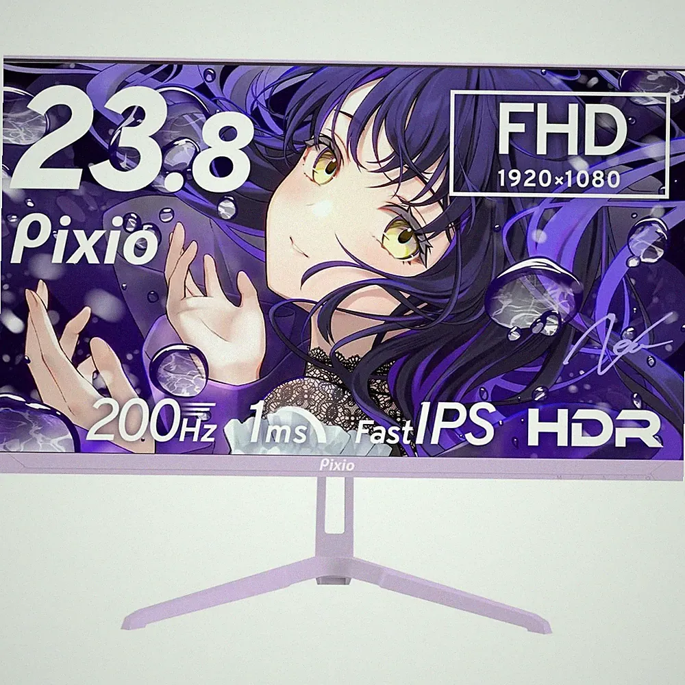 Pixio PX248 Wave Purple Gaming Monitor 23.8" 200Hz Fast IPS FHD AMD FreeSync