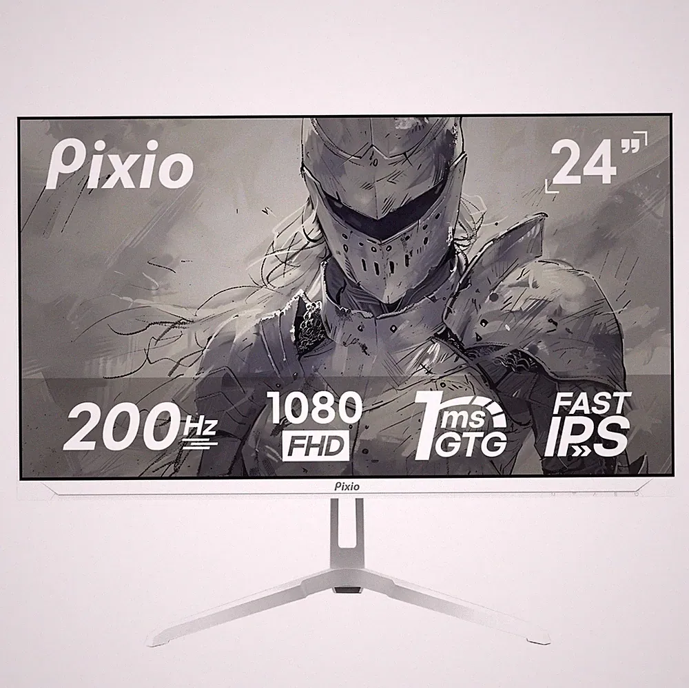 Pixio PX248 Wave White 24" 200Hz 1080p Fast-IPS Gaming Monitor B-STOCK 109100