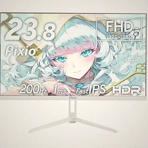 Pixio PX248 Wave White Gaming Monitor White 23.8 inch 200Hz FHD Built-in Speaker