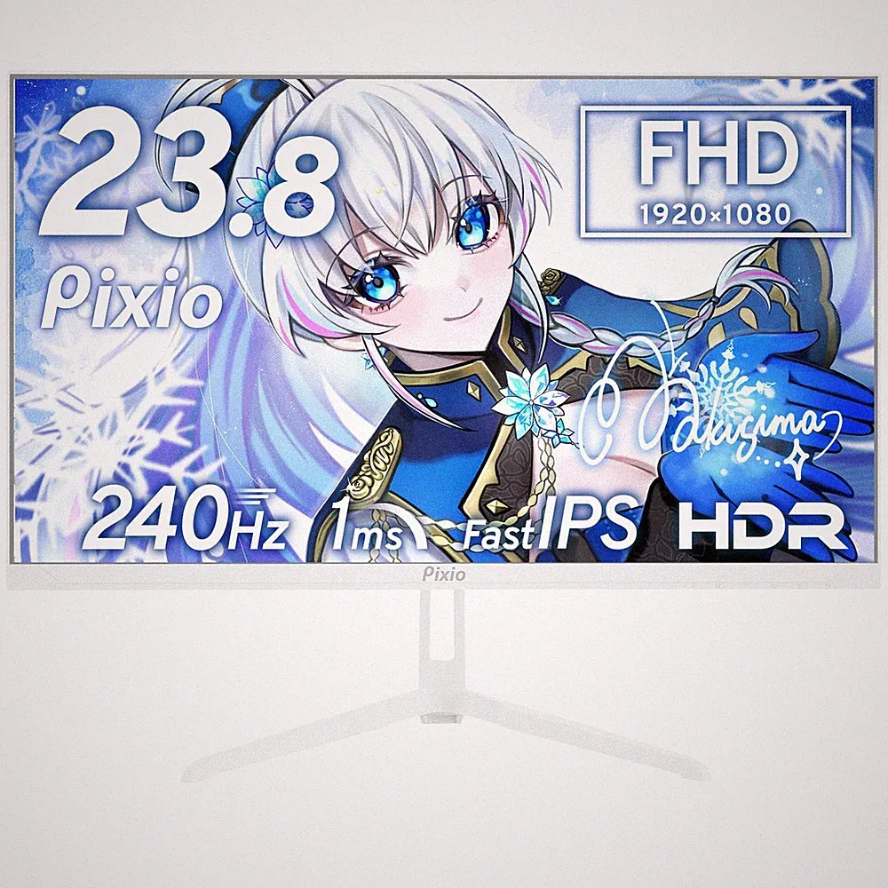 Pixio PX249Wave Gaming Monitor 24 Inch 240Hz FHD Fast IPS White Japan