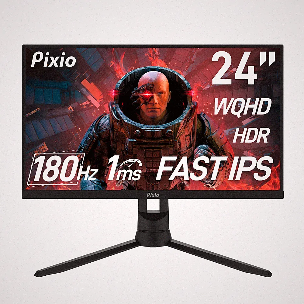 Pixio PX24Q Pro 24" 1440p Fast IPS 1ms 180Hz Premium Gaming Monitor | Open Box