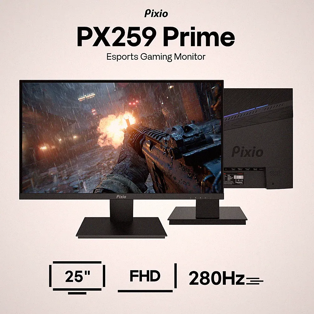 Pixio PX259 Prime 24.5" 280Hz 1ms GTG 1080p eSports Gaming Monitor