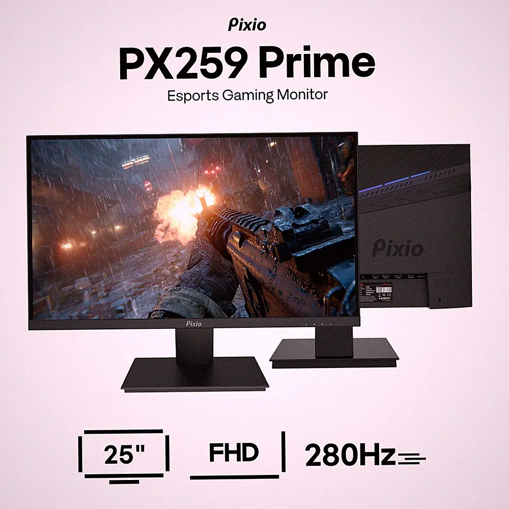 Pixio PX259 Prime 25 in 280Hz 1ms GTG 1080p Gaming Monitor B-STOCK 109464