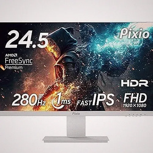 Pixio PX259 Prime White 24.5 Inch FHD 280Hz IPS Gaming Monitor Unused