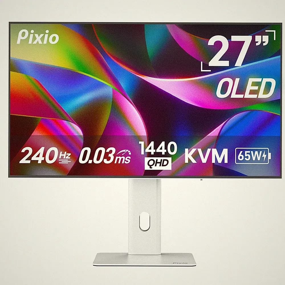 Pixio PX277 OLED Max V2 27" OLED White Premium Monitor | Certified Refurbished