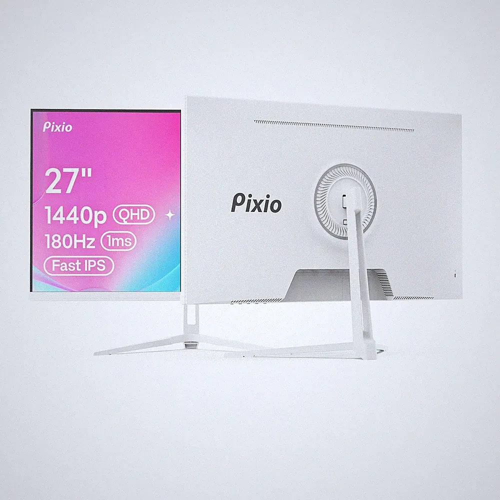Pixio PX278 Wave White 27 inch 180Hz Refresh Rate Quad HD 1440p Resolution Fa...