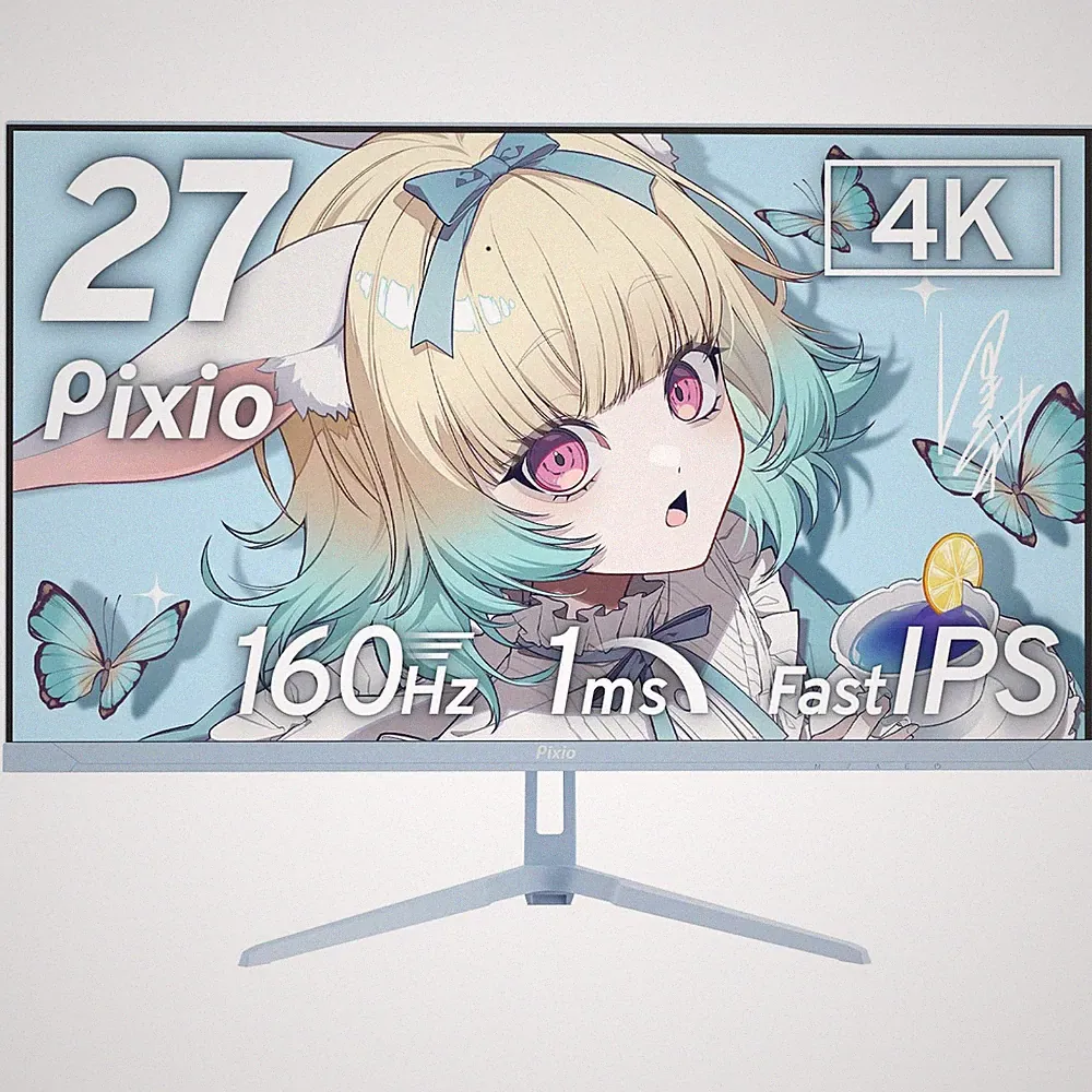 Pixio PX27U Wave Pastel Blue Gaming Monitor 27 Inch 160Hz 4K Fast IPS Pastel