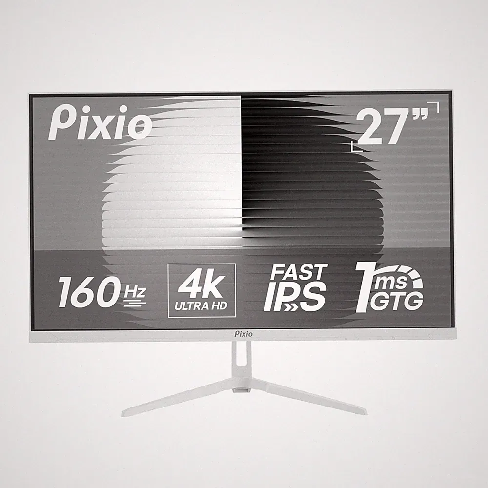 Pixio PX27U Wave White 27" 4K UHD Fast IPS 160Hz Gaming Monitor B-STOCK 111278