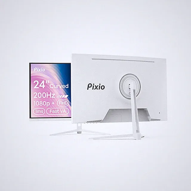 Pixio PXC248 Wave White 24 inch 200Hz Refresh Rate FHD 1080p 24 inch