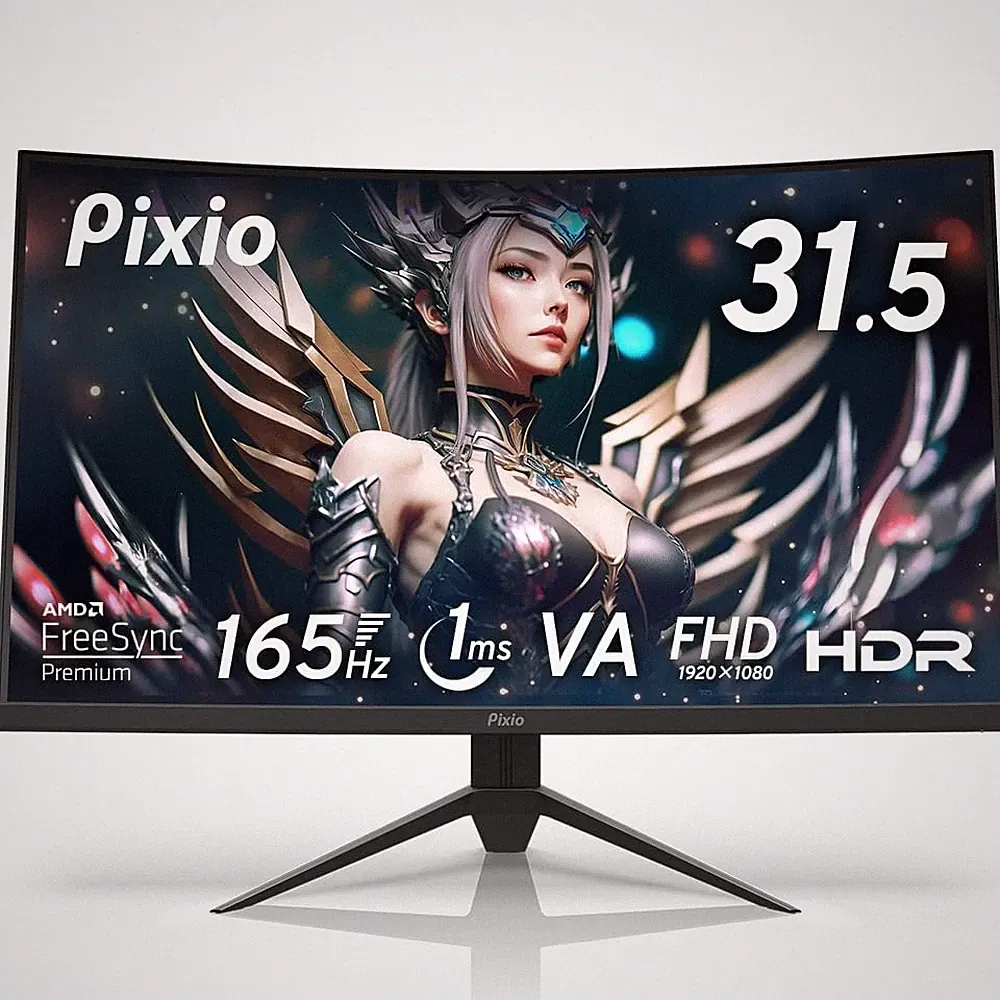 Pixio PXC325 Curved Gaming Monitor 31.5 Inch 165Hz FHD VA Black Japan