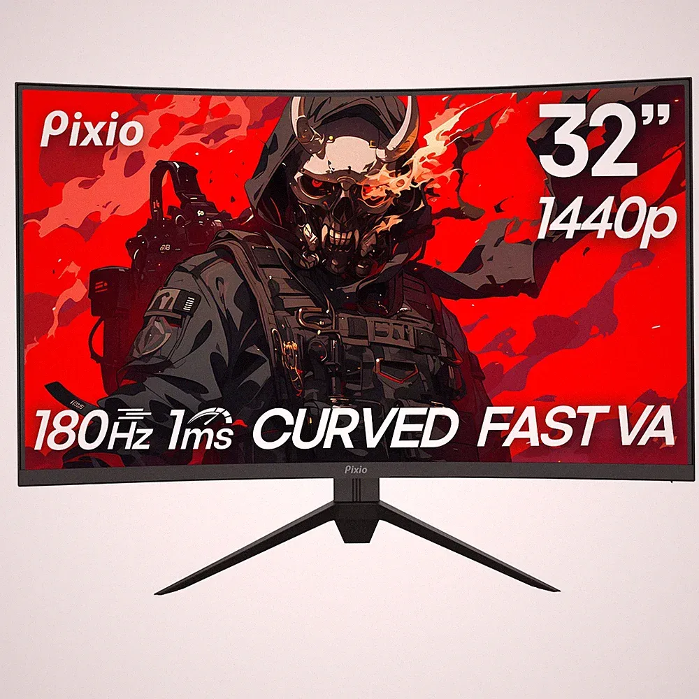 Pixio PXC328 Curved 32" Fast VA 1500R 1440p 1ms GTG 180Hz Gaming Monitor