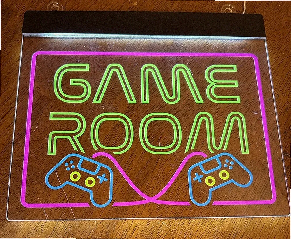 PlayStation Controllers LED Neon Wall Sign Game Room Light USB PS Gamer Gift