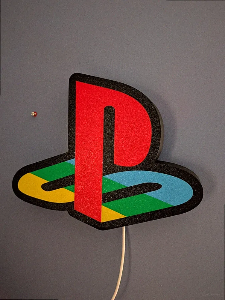 Playstation Inspired Light Box Wall Art, LED Gaming Sign, Gamer Room Decor, 3D P