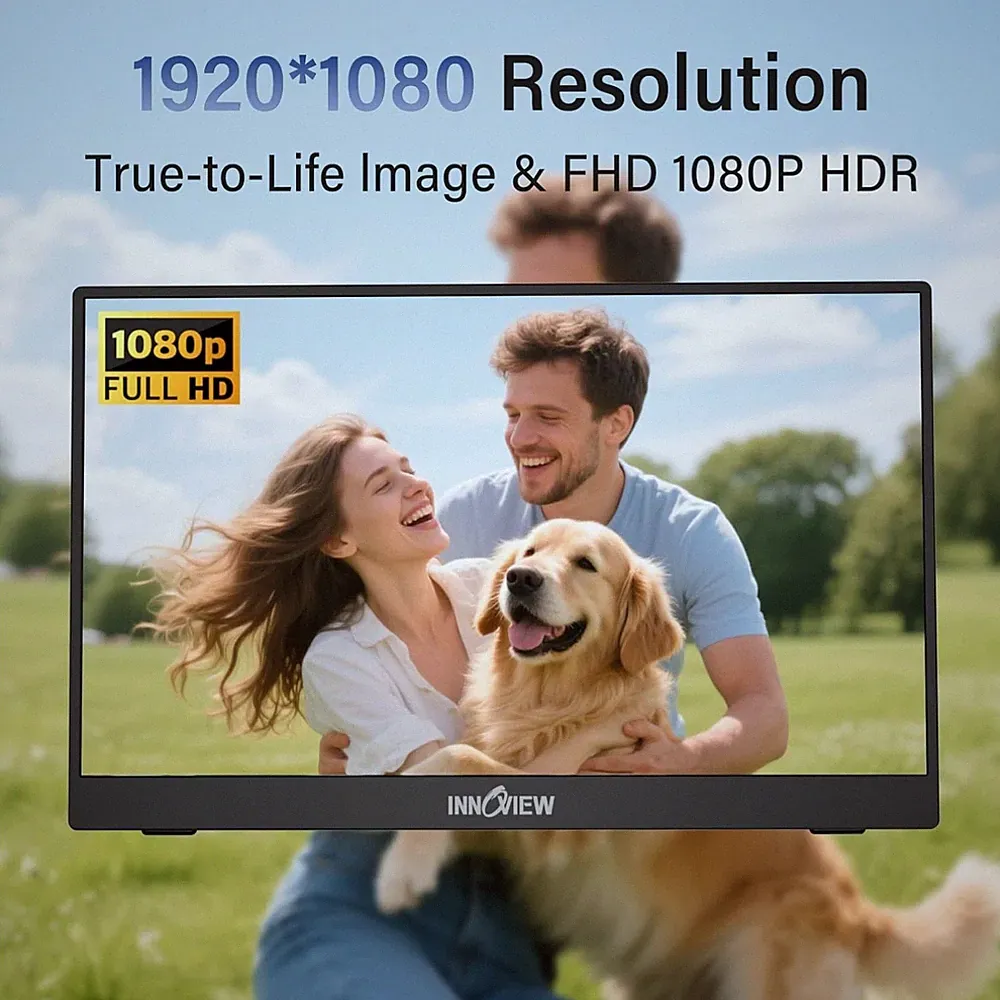 Portable 1080P Monitor for MacBook, Phones, Tablet