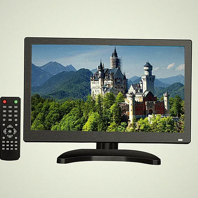 Portable 11.6'' Mini TV IPS Screen CCTV Monitor AV/VGA/HDMI/BNC USB Media Player