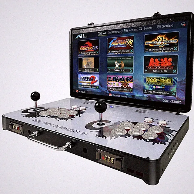 Portable 20000 in 1 Metal Box 3D Arcade Game Console, 22 inch Screen Retro