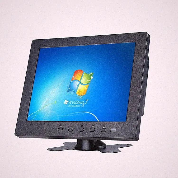 Portable 8'' TFT LCD Screen CCTV Monitor AV/VGA/HDMI/BNC USB Multimedia Display