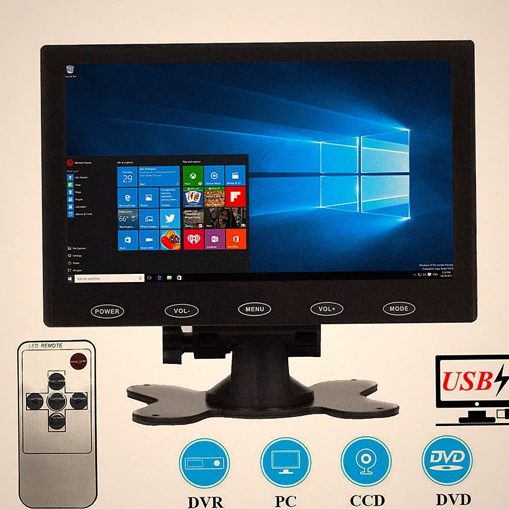 Portable Display 7" LCD Monitor USB Screen AV VGA HDMI for PC DSLR Game Monitor
