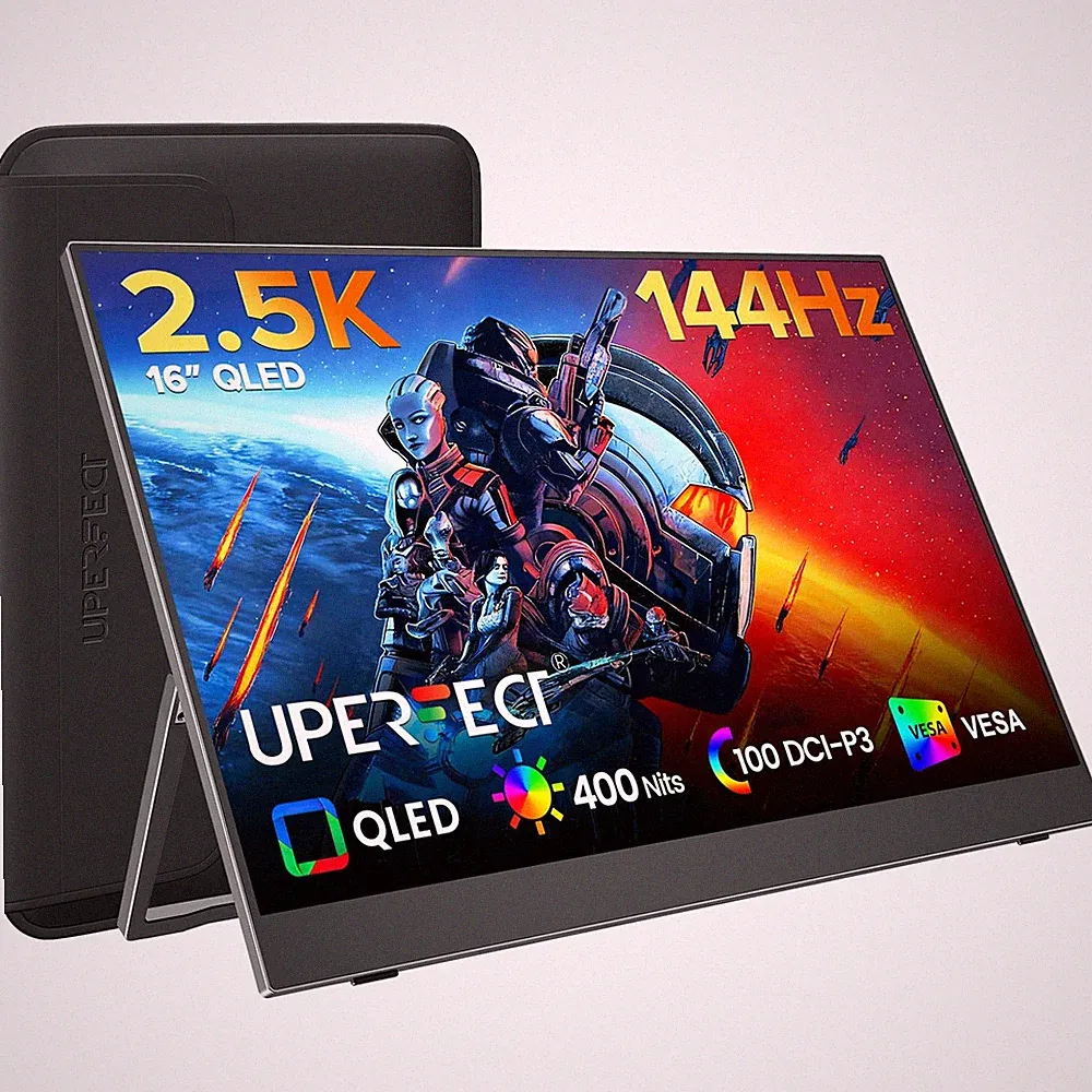 Portable Gaming Monitor 16 144Hz 2.5K QLED USB C FreeSync UPERFECT DCI-P3