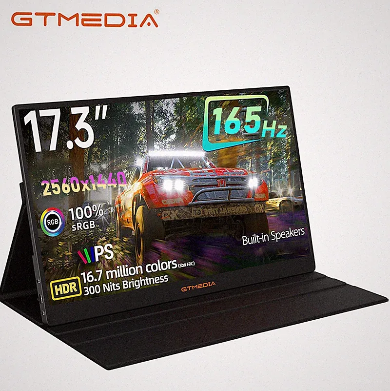 PORTABLE GAMING MONITOR 165Hz 17.3" 2.5K Extend Display w/ Speakers USB-C HDMI