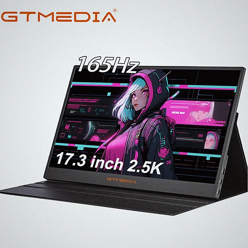 Portable Gaming Monitor 17.3" 165Hz Extender Screen For Laptop Switch Xbox PS5/4