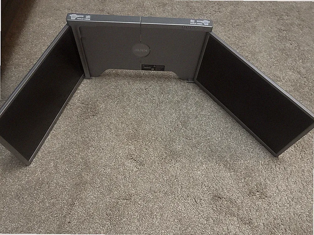 Portable Grey Tri-Screen Laptop Monitor Screen Extender 13.3 In 1080P