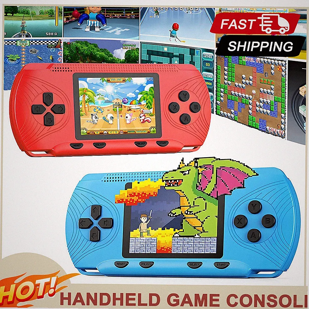 Portable Handheld Game Console 3" HD Built-in 258 Games HD Classic Kids Toy Gift