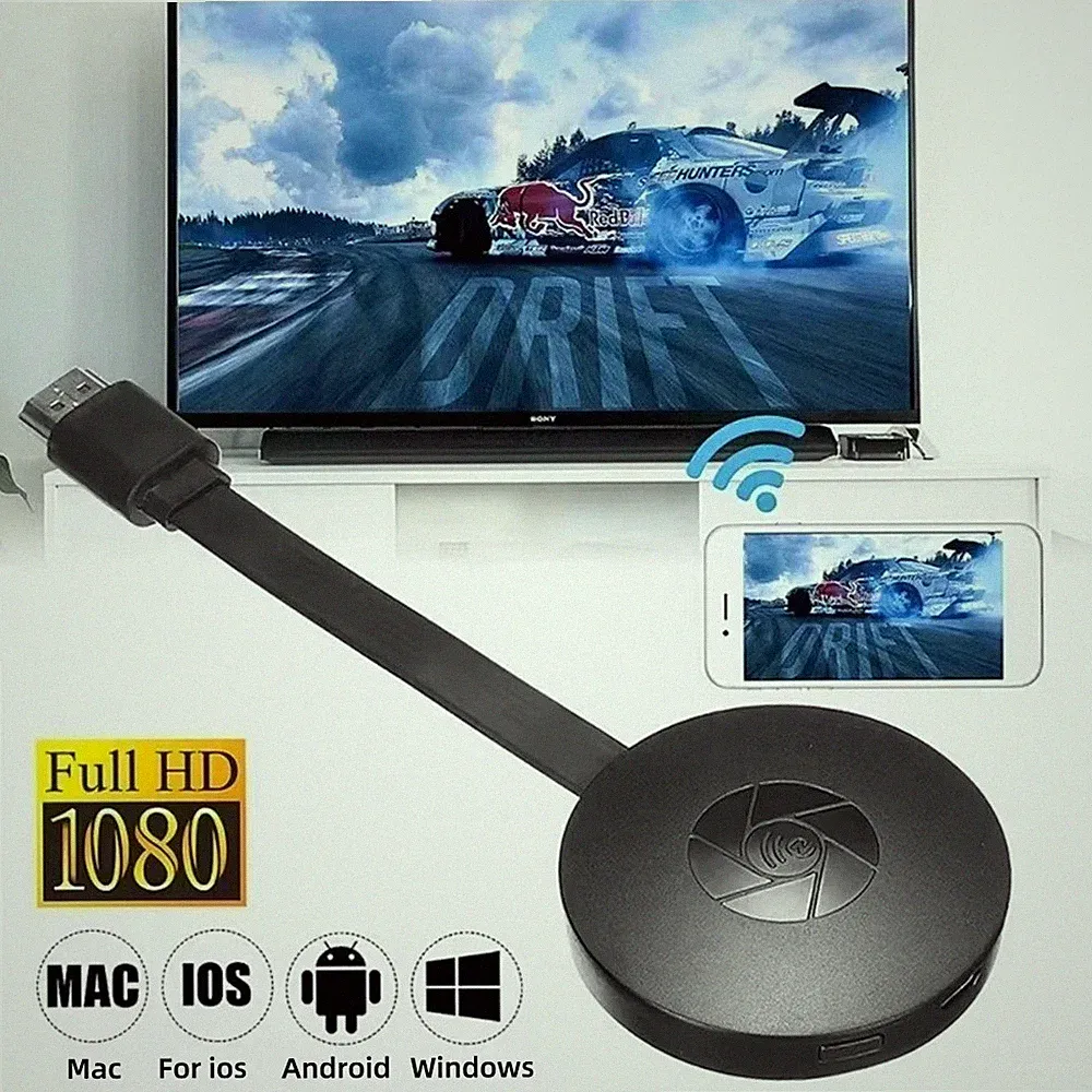 Portable HDMI Wireless Display MiraScreen 1080P G2 TV Screen Mirroring