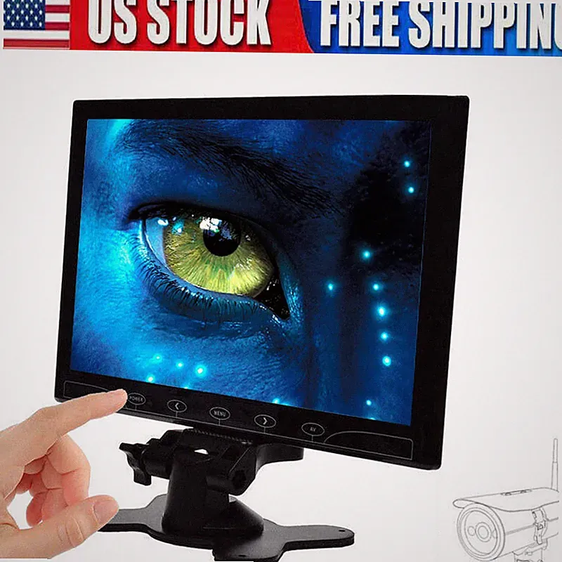 Portable Monitor 10 inch LCD Display Screen with AV VGA HDMI Input for DSLR PC