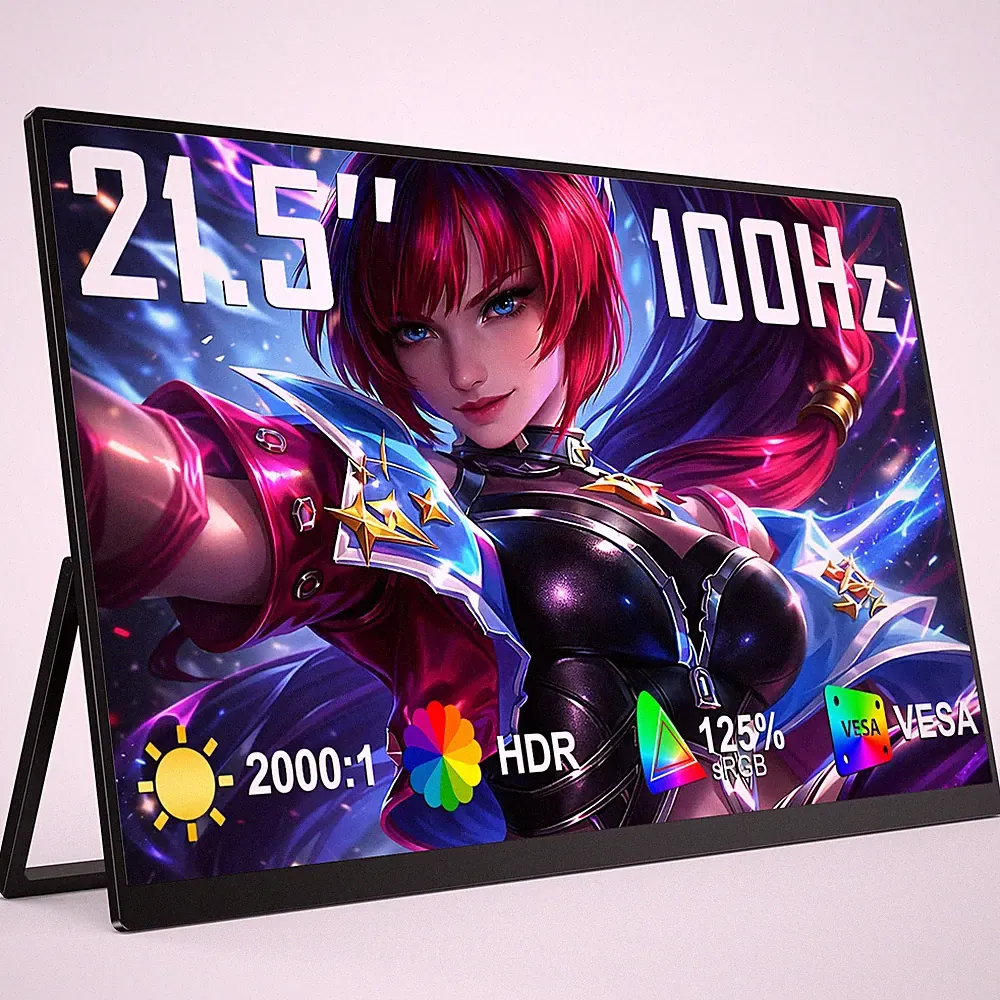 Portable Monitor 100Hz 21.5" 1080P 100% DCI-P3 QLED Gaming FreeSync For Xbox PS