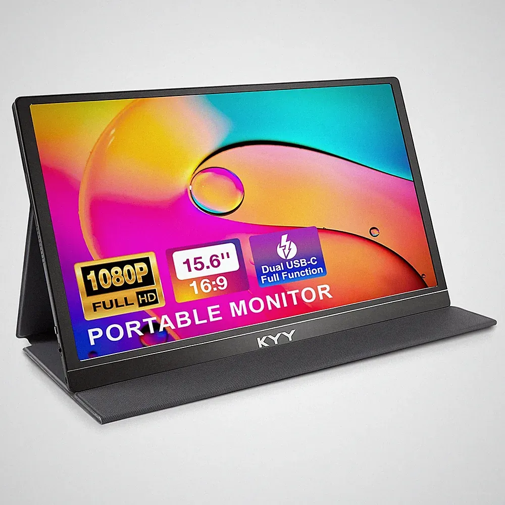 Portable Monitor 15.6 Inch 1080P FHD USB C IPS HDR Gaming KYY K3-1