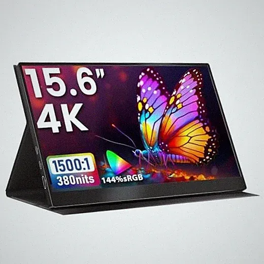 Portable Monitor 15.6 inch 4K UHD 3840X2160 144% sRGB 60Hz HDR HDMI USB 15.6"