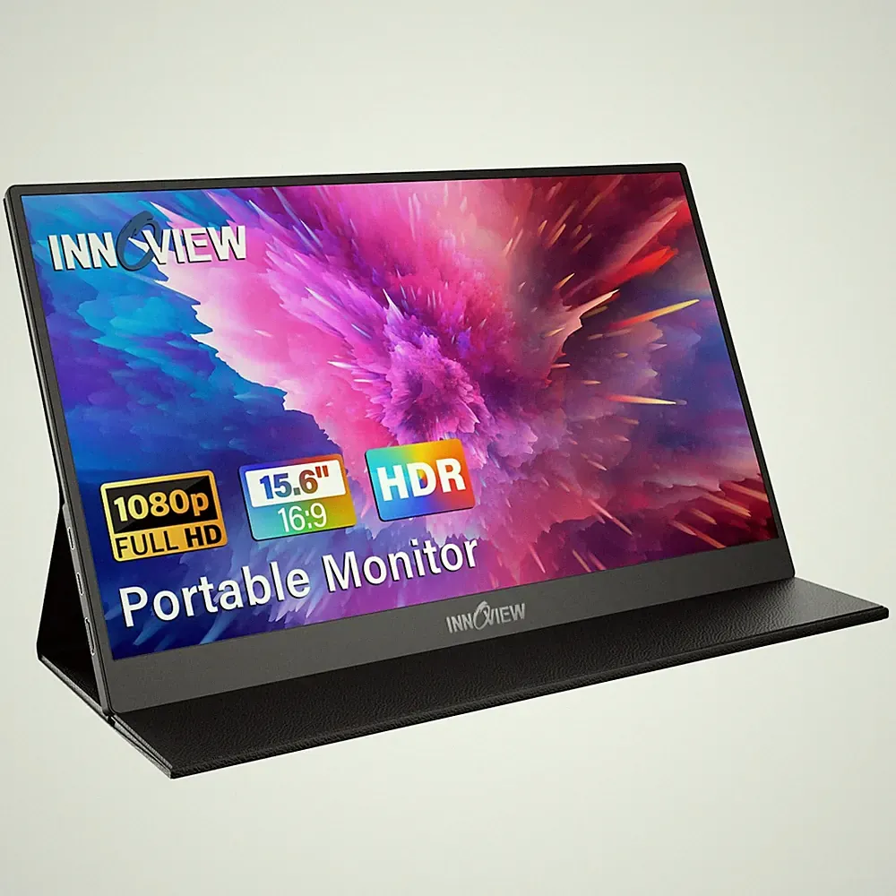 Portable Monitor 15.6 Inch FHD 1080P HDMI USB C - Built-in Speaker for Laptop