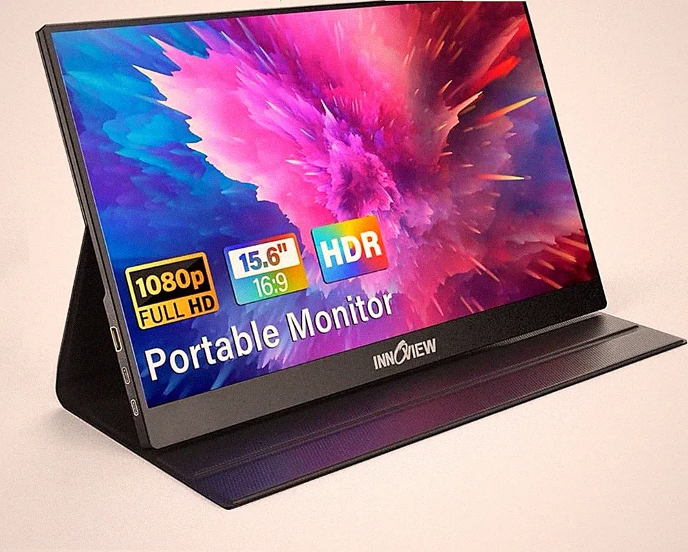 Portable Monitor, 15.6 Inch FHD 1080P HDMI USB C Second External Monitor for...