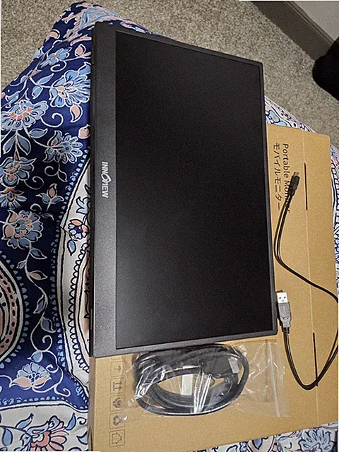 Portable Monitor, 15.6 Inch FHD 1080P HDMI USB C Second External Monitor for