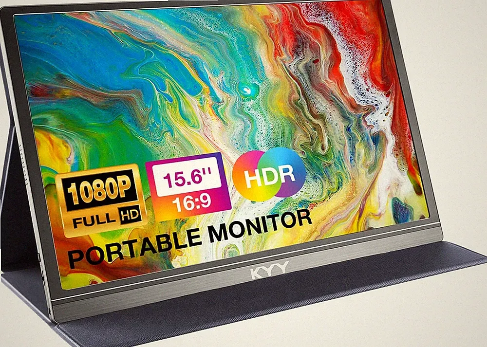 Portable Monitor 15.6Inch 1080P FHD USB C, HDMI Computer Display HDR IPS Gaming