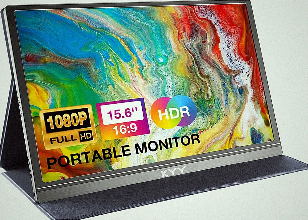 Portable Monitor 15.6Inch 1080P FHD USB-C, HDMI Computer Display HDR IPS Gaming