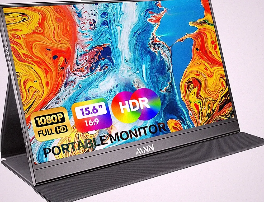Portable Monitor 15.6Inch FHD 1080P 60Hz USB C HDMI Gaming Ultra-Slim IPS Displa