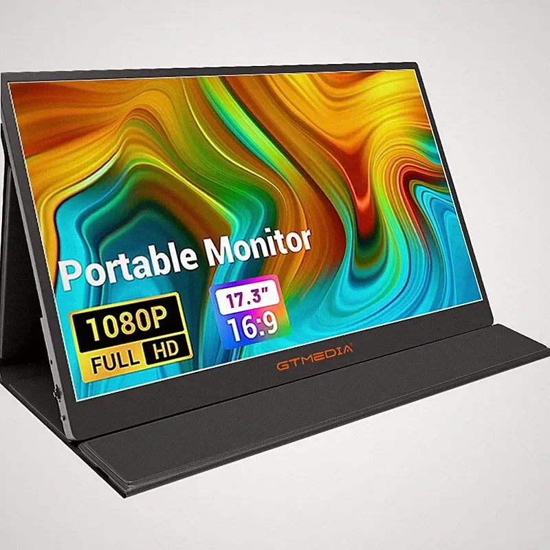Portable Monitor 17.3'' Gaming Monitor Second Laptop Screen Extender for PS 4/5