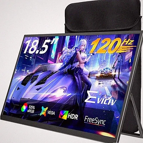 Portable Monitor 18.5” | 120HZ 1ms Gaming Monitor | 125% sRGB | 18.5 Inches