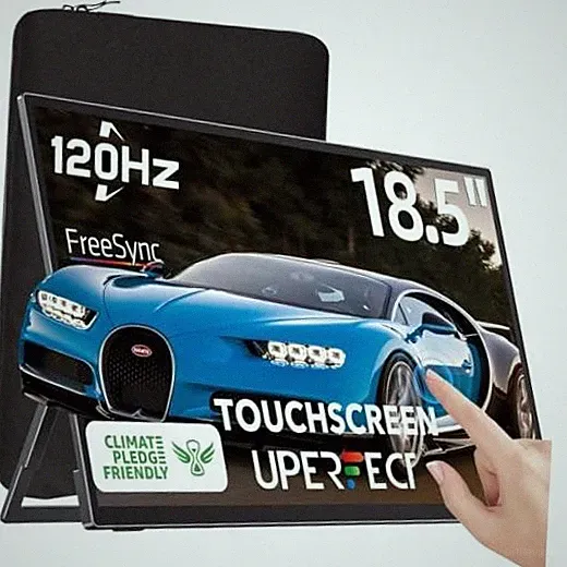 Portable Monitor 18.5-inch 120HZ Touchscreen 100% sRGB w/VESA & Stand 18.5"