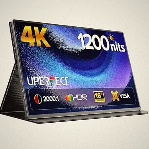Portable Monitor 4K" 1200 Nits, 145% sRGB Laptop Monitor 16