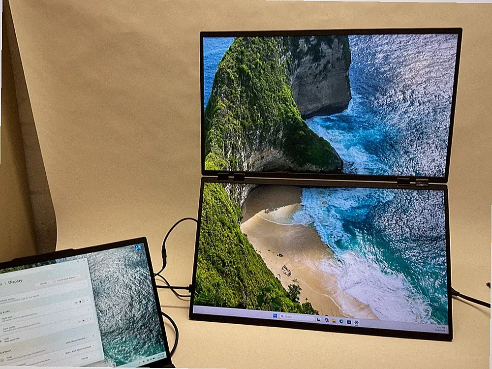 Portable Monitor 4K INNOVIEW 23.8” Foldable Dual 100% sRGB Model lNVPM609