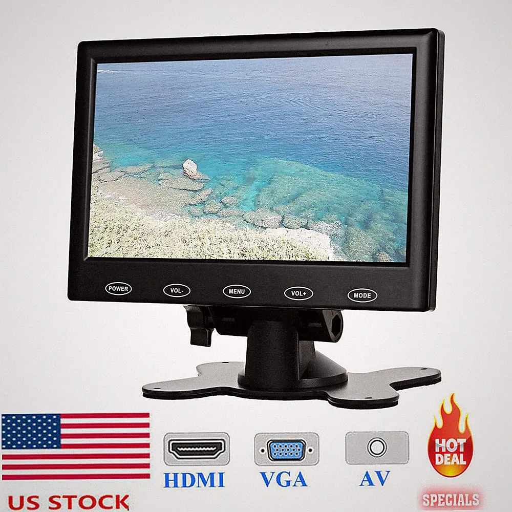 Portable Monitor 7 inch LCD Display Screen with AV VGA HDMI Input for PC DSLR