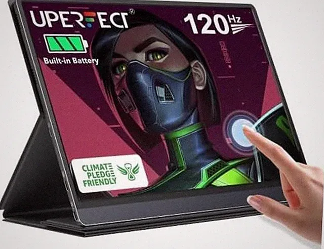 Portable Monitor Battery Touchscreen 120Hz” Gaming Monitor | 1ms FreeSync 15.6