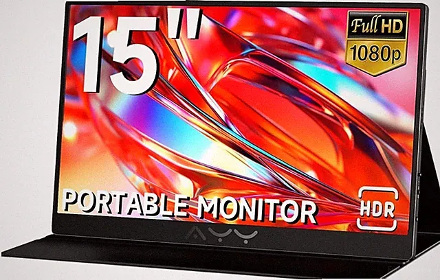 Portable Monitor for Laptop 15 Inch, FHD 1080P USB-C HDMI Travel Monitor Exte...