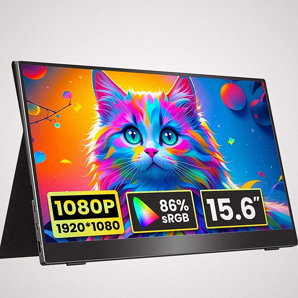 Portable Monitor for Laptop MacBook Surface PC Xbox PS5, Travel Monitor Secon...
