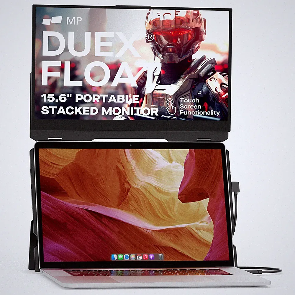 Portable Monitor - Mobile Pixels 15.6" Duex Float Portable Stacked Monitor, FHD